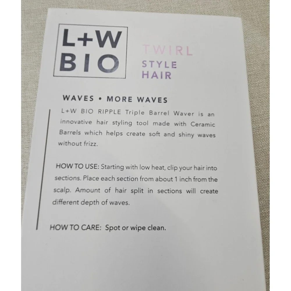 L+W BIO Ripple Triple Barrel Waver 1